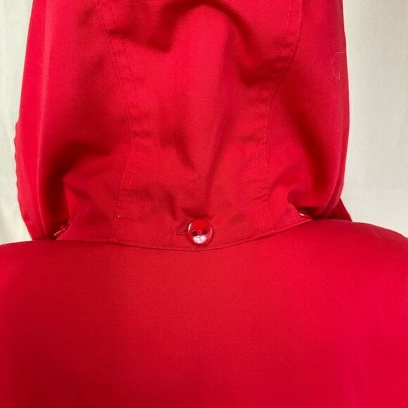 Mackintosh New England Snap Button Detachable Hood Rain Jacket Pea coat Red 1X - Picture 15 of 16